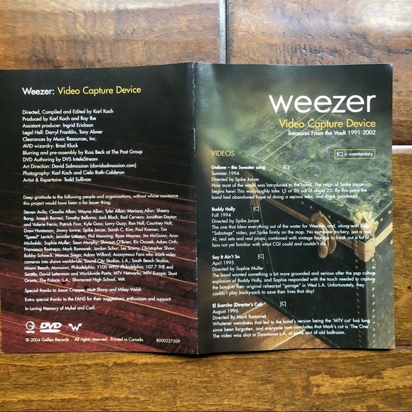 WEEZER MUSIC VIDEO DVD - Picture 7 of 13